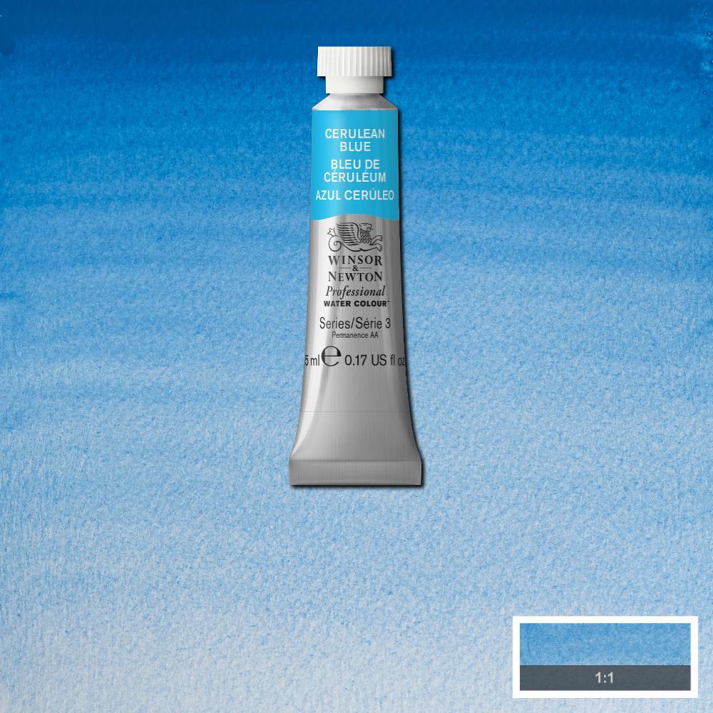 Акварельная краска Winsor&Newton Professional 5 мл № 137 Cerulean Blue - фото 1 - id-p204789999