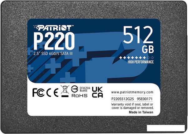 SSD Patriot P220 512GB P220S512G25, фото 2