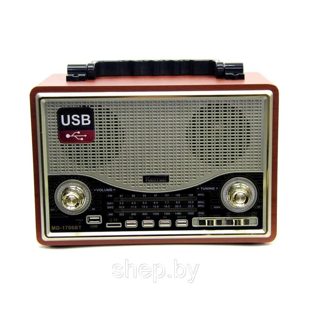 Радиоприемник Kemai MD-1706BT USB + Micro SD + Пульт ДУ - фото 1 - id-p204791824
