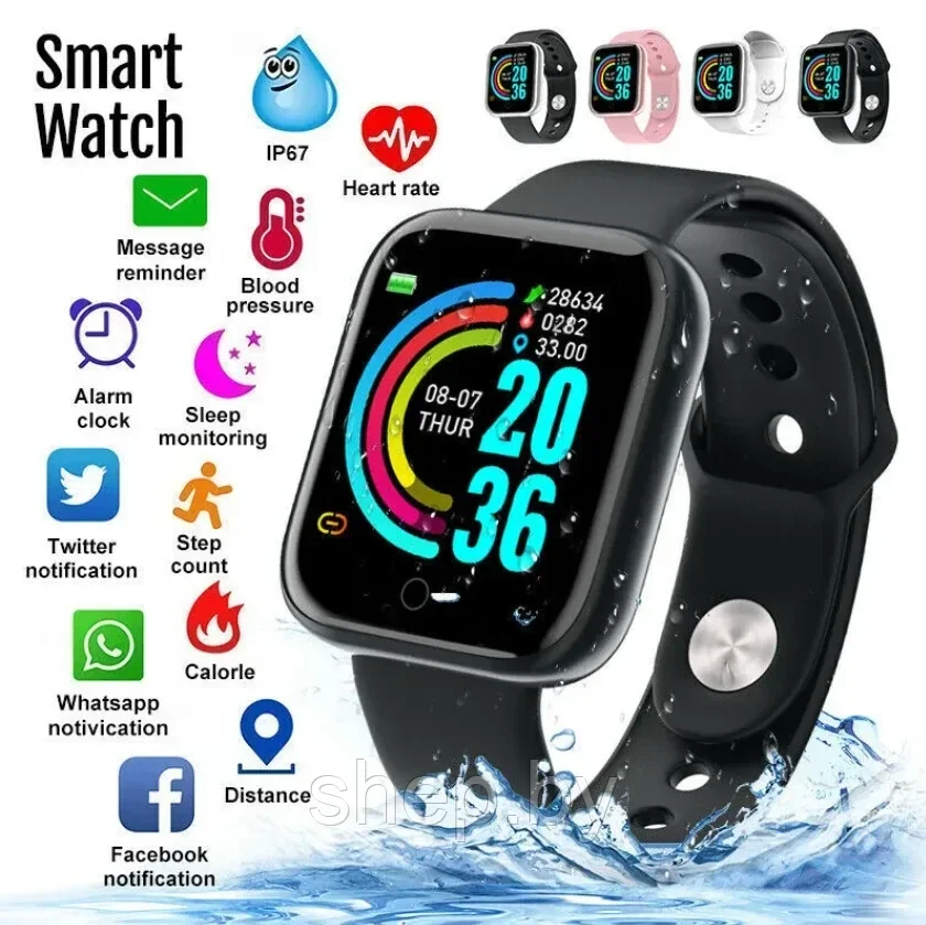 Умные часы Smart Bracelet Health Steward цвет : черный, белый, оранжевый, розовый - фото 5 - id-p204792182