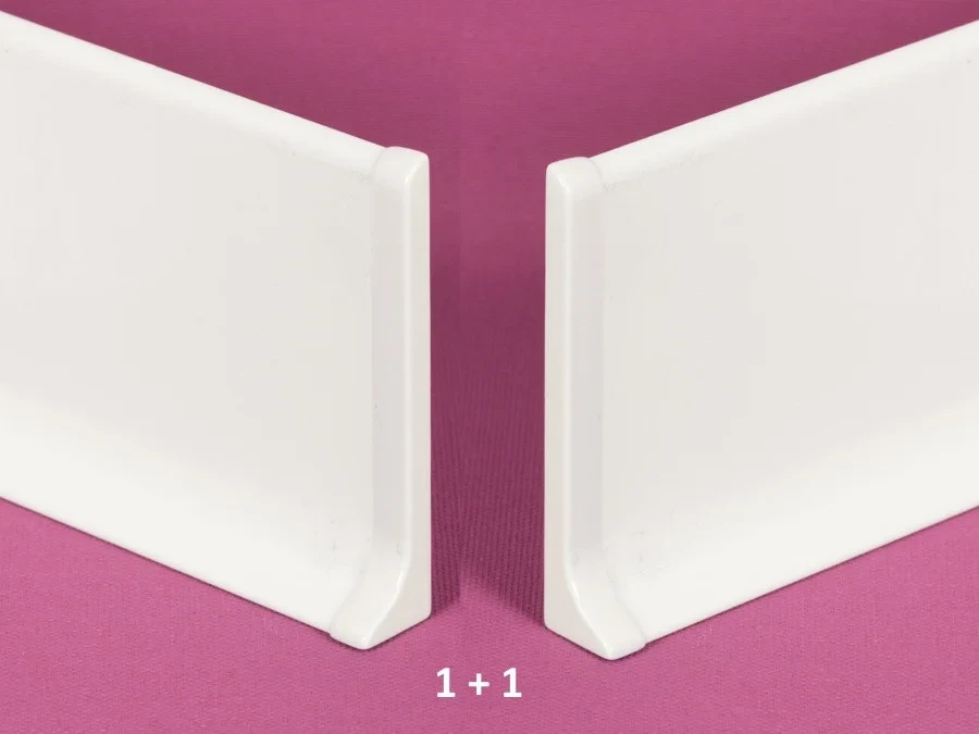 Заглушки ( пара ) к плинтусу ПБ-60 белые