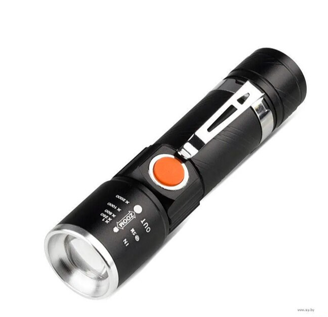 Светодиодный фонарь YYC-616-T6 с встроенным литиевым аккумулятором / USB-зарядка, ZOOM увеличение свечения / 3 - фото 2 - id-p204795340