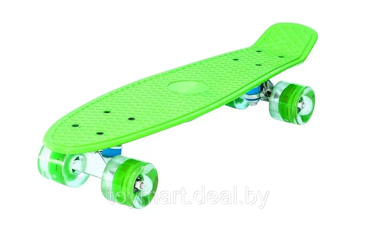 Скейтборд (пенни борд) зелёный - Zippy Board, светящиеся колёса, 120/5mi - фото 10 - id-p150611957
