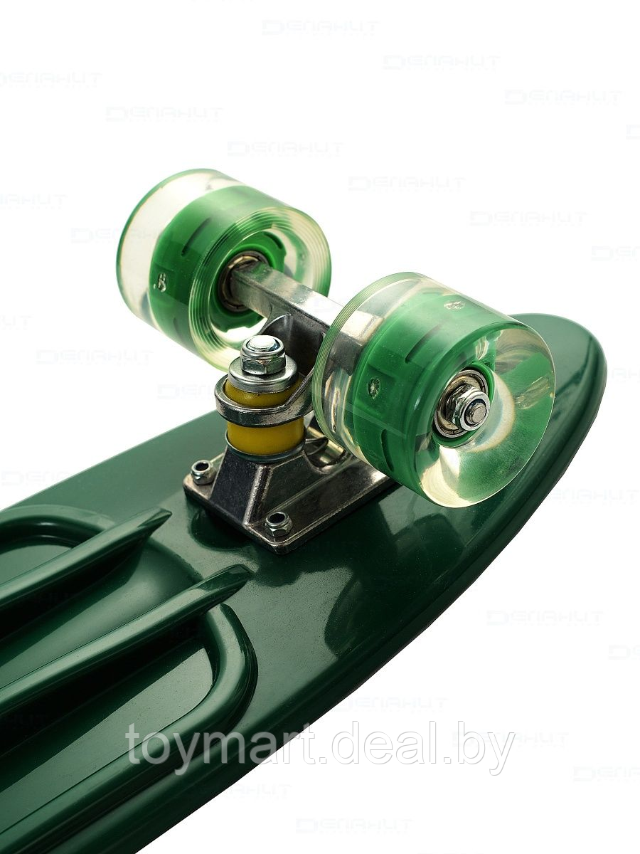 Скейтборд (пенни борд) с ручкой - Тропики, светящиеся колёса, 885/16mi - фото 4 - id-p150736523
