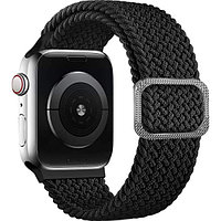 Нейлоновый плетеный ремешок Rumi Wick для Apple Watch 42mm, 44mm, 45mm Черный