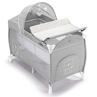 Манеж-кровать CAM Daily Plus с пеленальным столиком L113-T247 (Дизайн Тедди серый)