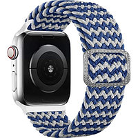 Нейлоновый плетеный ремешок Rumi Wick для Apple Watch 38mm, 40mm, 41mm Бело-синие полоски