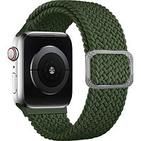Нейлоновый плетеный ремешок Rumi Wick для Apple Watch 42mm, 44mm, 45mm Армейский зеленый