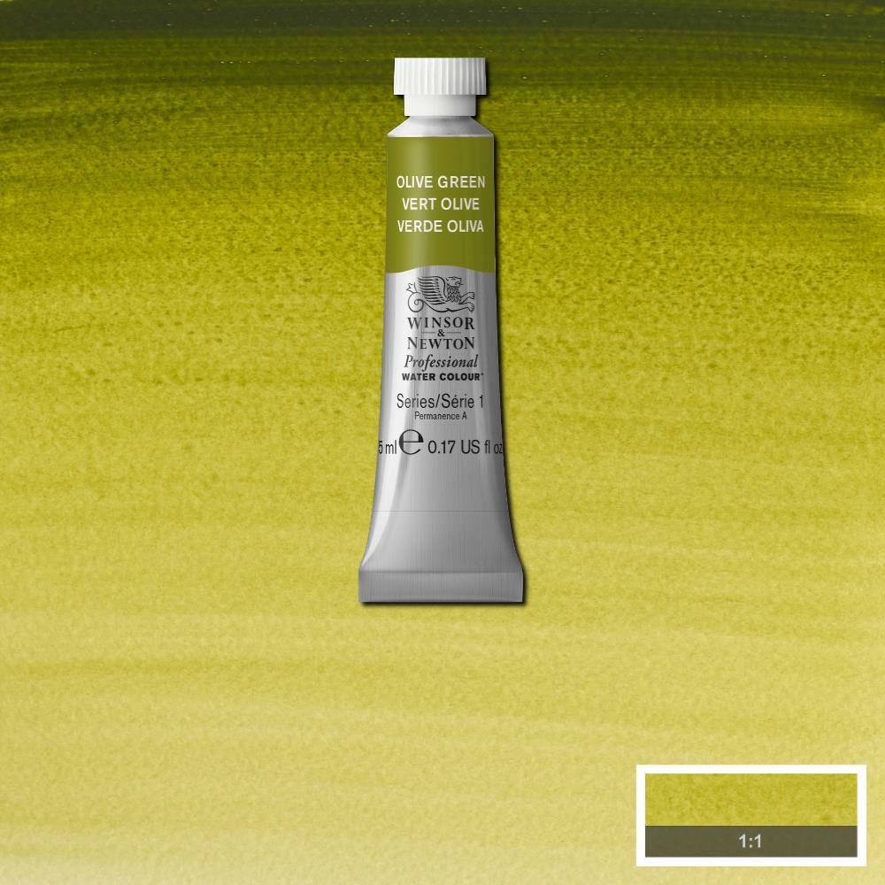 Акварельная краска Winsor&Newton Professional 5 мл № 447 Olive Green