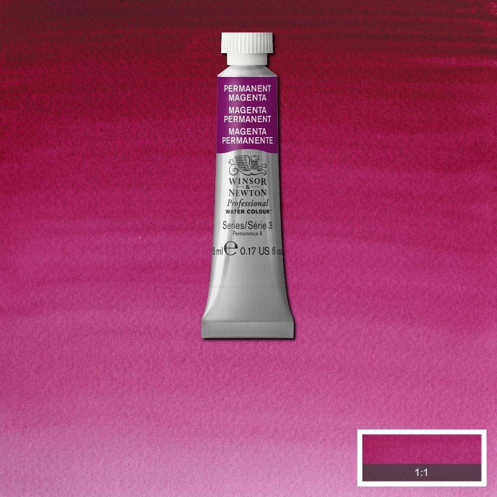 Акварельная краска Winsor&Newton Professional 5 мл № 489 Permanent Magenta