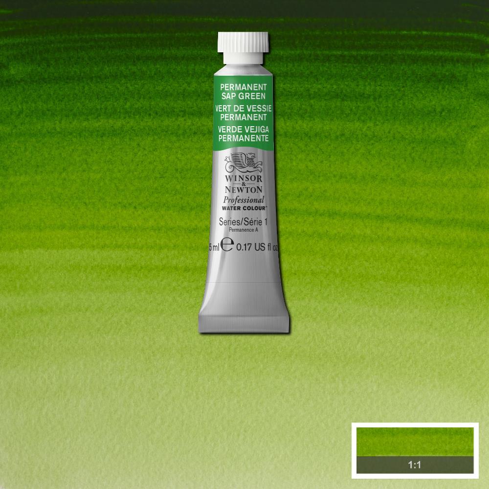 Акварельная краска Winsor&Newton Professional 5 мл № 503 Permanent Sap Green - фото 1 - id-p204803201