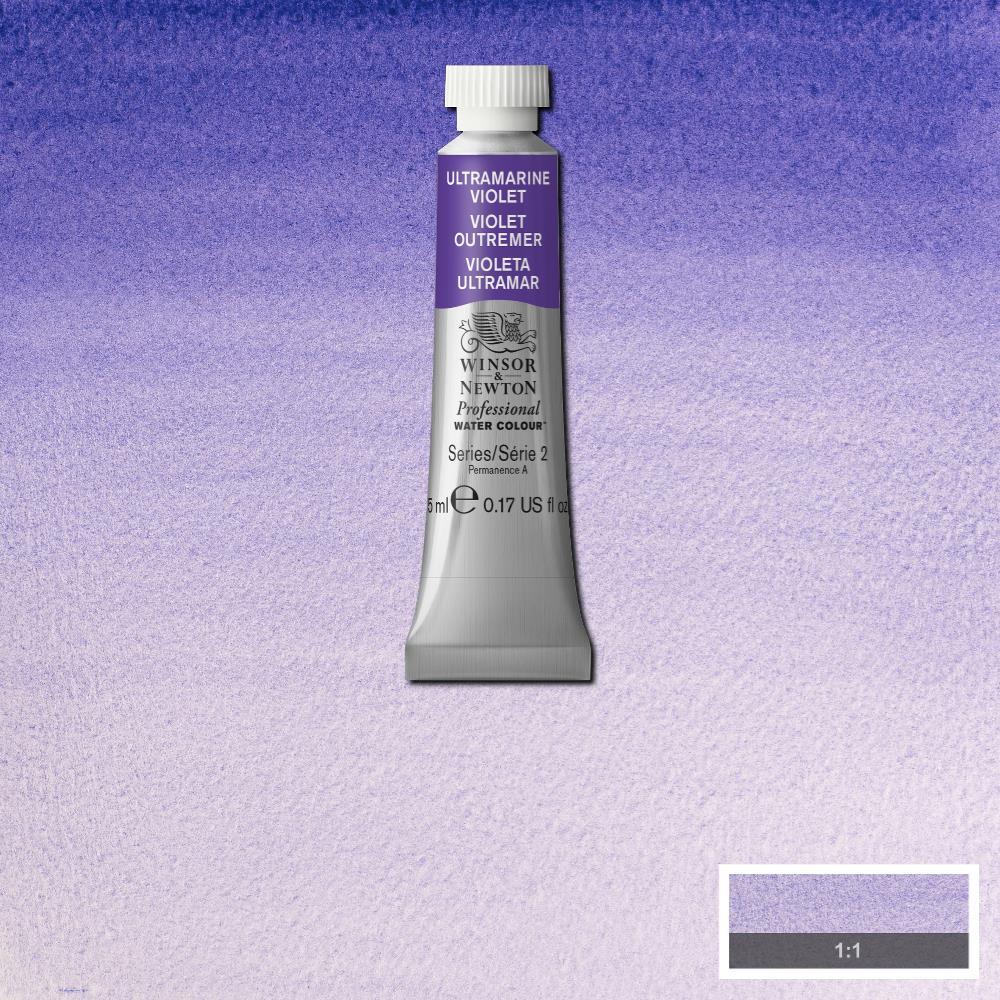 Акварельная краска Winsor&Newton Professional 5 мл № 672 Ultramarine Violet - фото 1 - id-p204803241