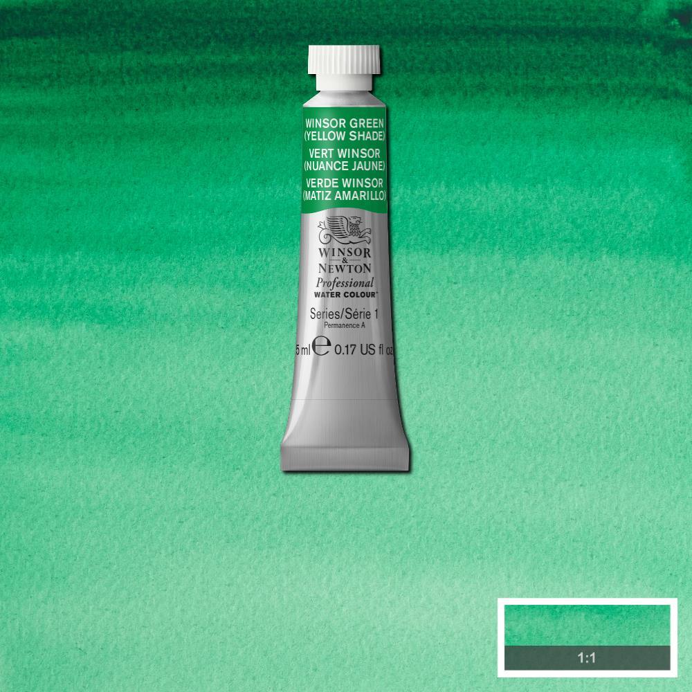 Акварельная краска Winsor&Newton Professional 5 мл № 721 Winsor Green (Yellow shade)