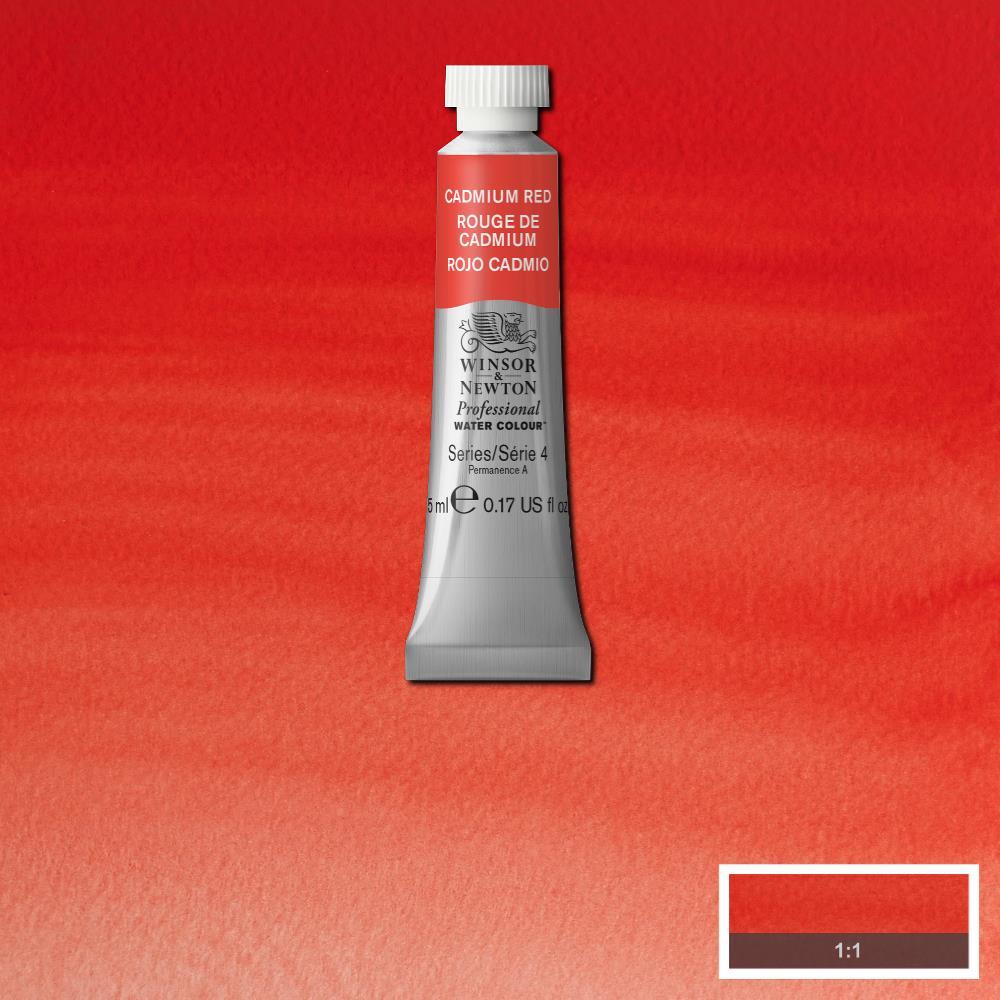 Акварельная краска Winsor&Newton Professional 5 мл № 300 Cadmium Red, фото 1
