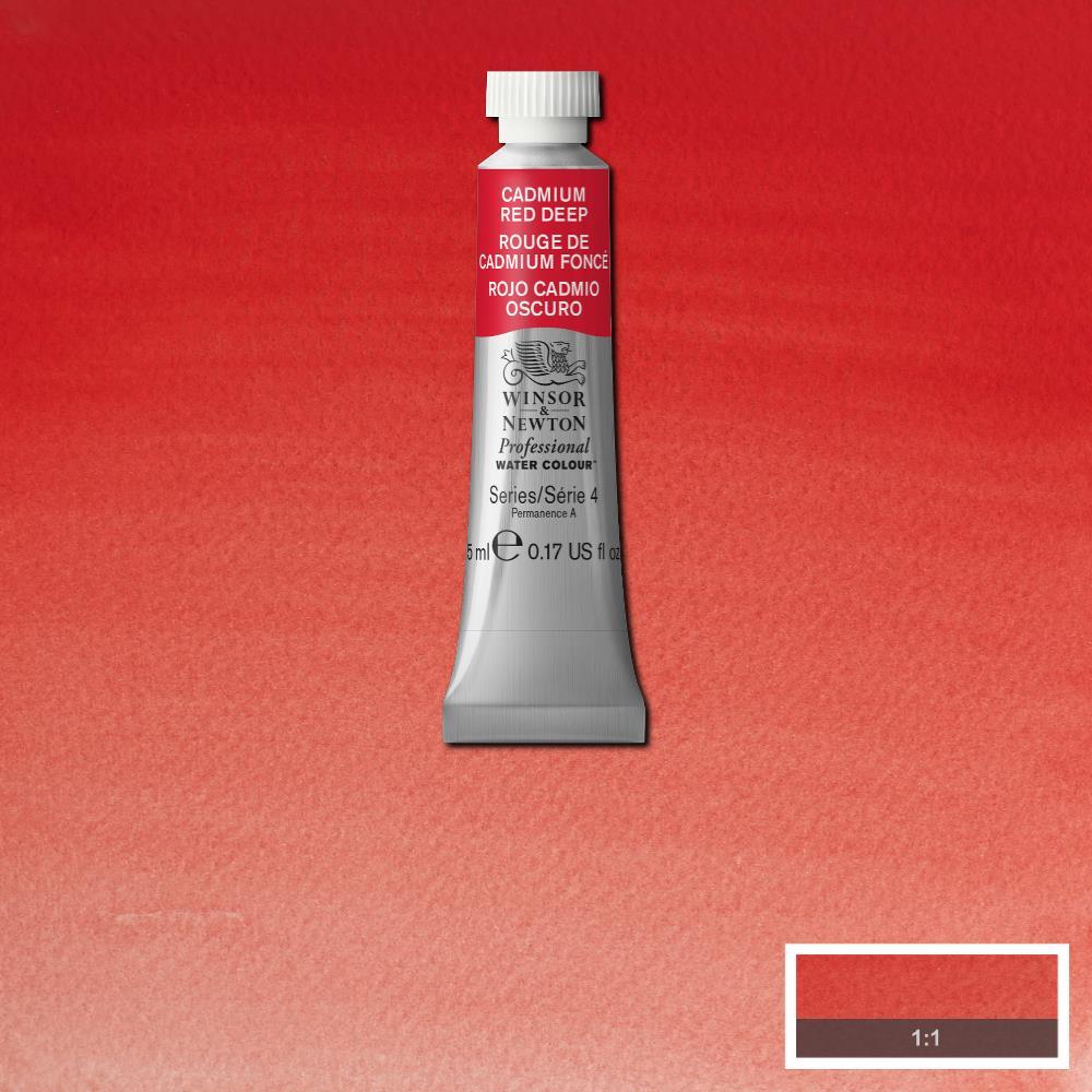 Акварельная краска Winsor&Newton Professional 5 мл № 301 Cadmium Red Deep - фото 1 - id-p204803738