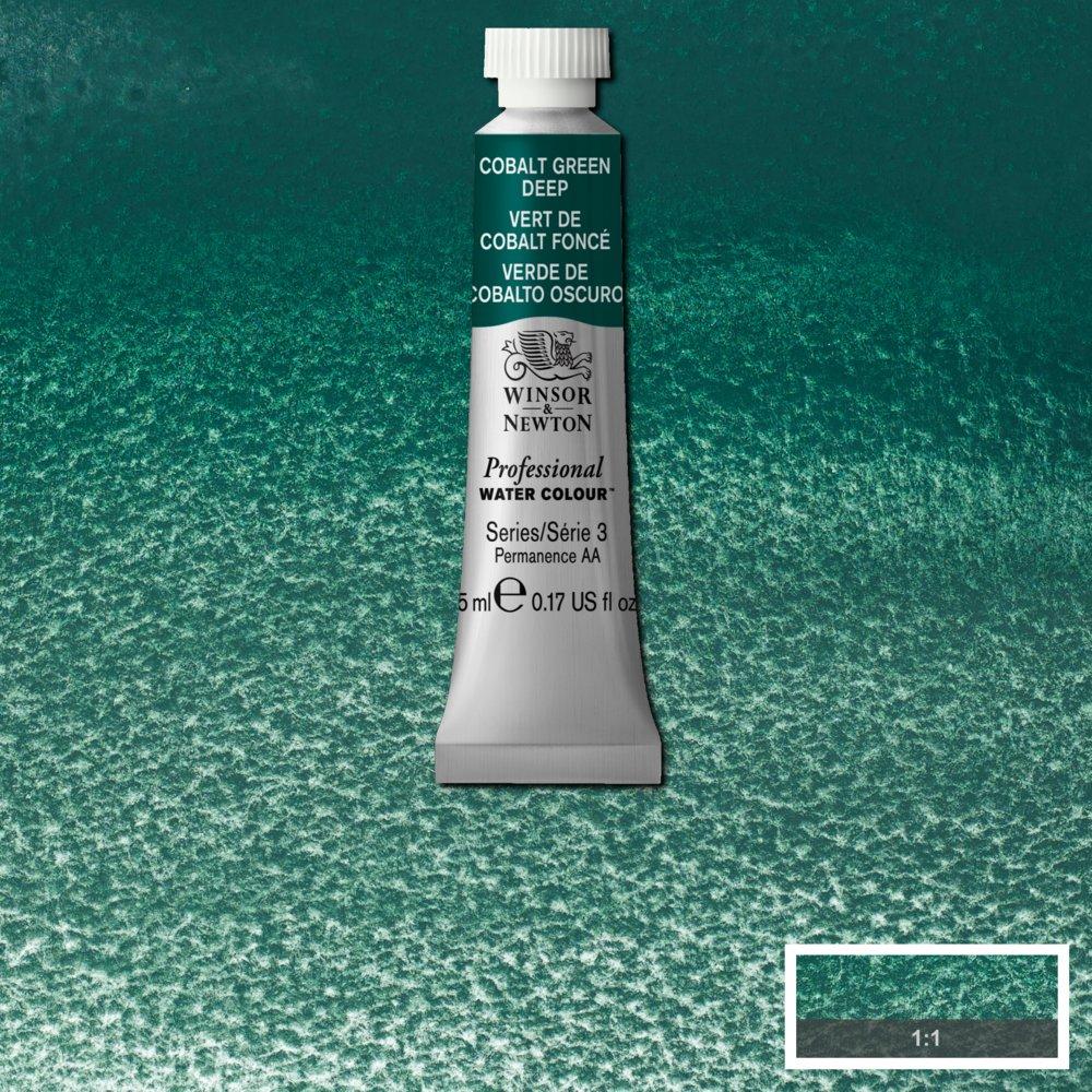 Акварельная краска Winsor&Newton Professional 5 мл № 346  Cobalt Green Deep, фото 1