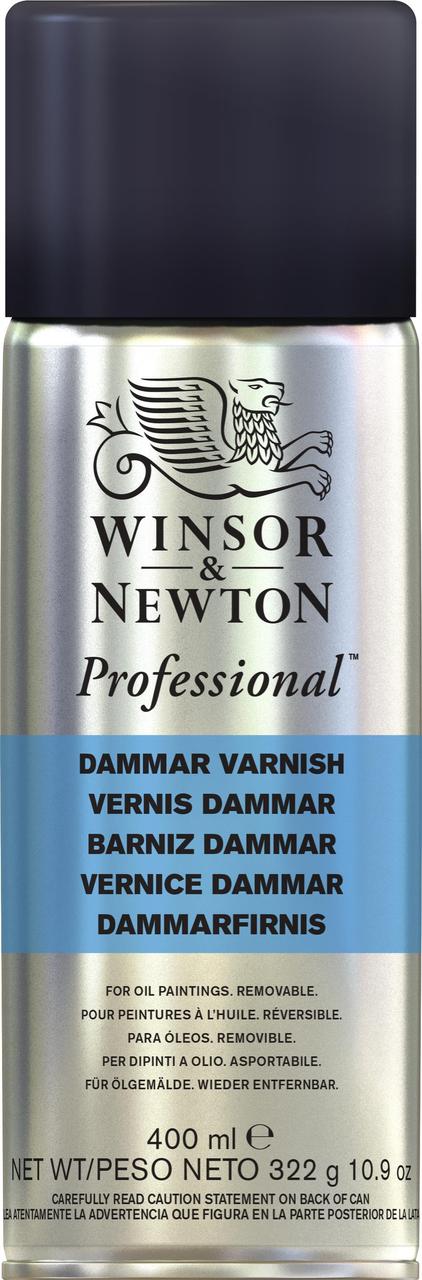 Лак покрывной для масляной живописи Winsor&Newton Dammar varnish (спрей) 400 мл
