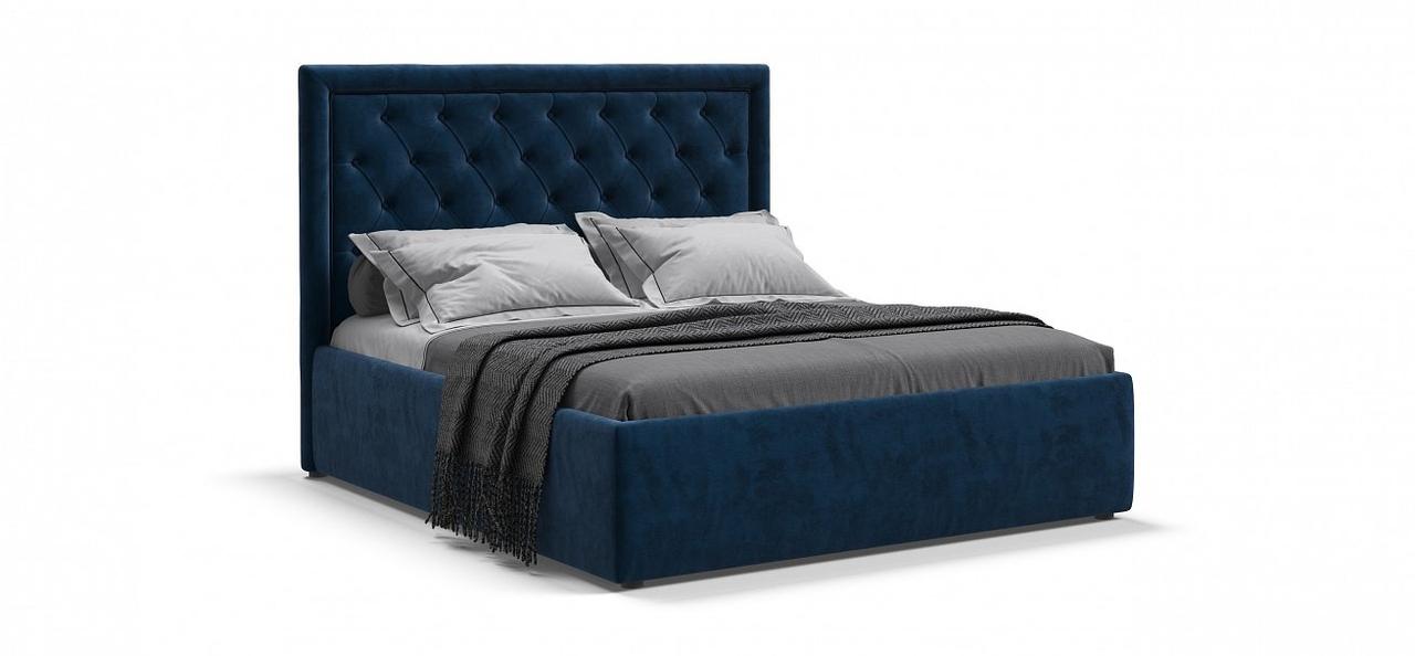 Кровать BOSS CLASSIC +ПМ 160*200 велюр MONOLIT Синий