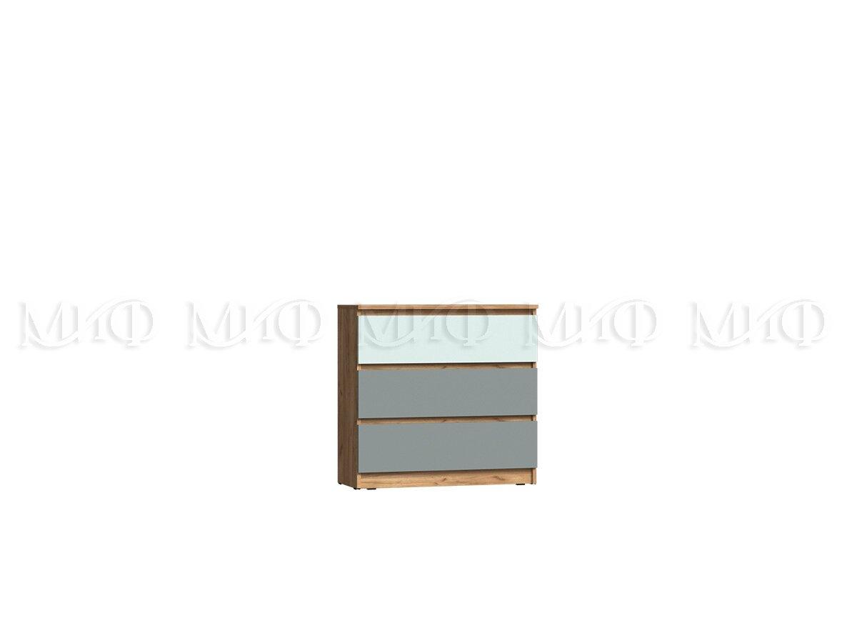 Комод Челси Color 3 ящика(800) - Сумеречный голубой/Мята/Дуб крафт - фото 1 - id-p204804335