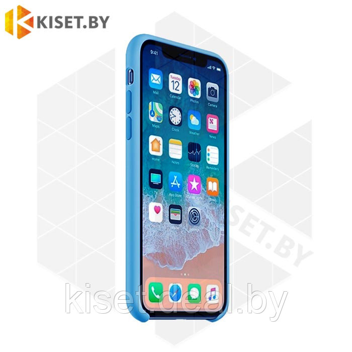 Бампер Silicone Case для iPhone Xs Max васильковый - фото 2 - id-p204805503