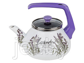 Чайник стальной эмалированный, 2.2 л, серия Цветок лаванды PERFECTO LINEA 52-390222