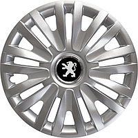 Колпаки на колеса SJS модель 313 / 15"+ комплект значков Peugeot