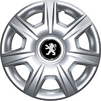 Колпаки на колеса SJS модель 327 / 15"+ комплект значков Peugeot