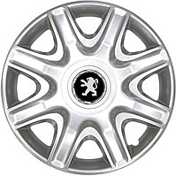 Колпаки на колеса SJS модель 332 / 15"+ комплект значков Peugeot