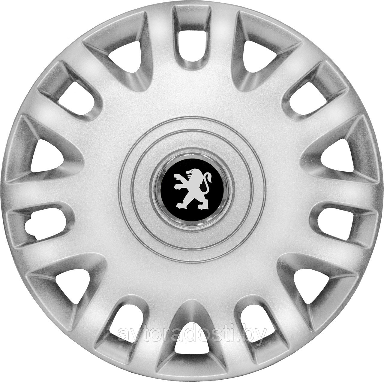 Колпаки на колеса SJS модель 333 / 15"+ комплект значков Peugeot - фото 1 - id-p204906055