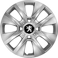 Колпаки на колеса SJS модель 334 / 15"+ комплект значков Peugeot