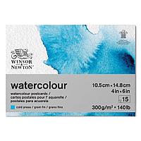 Бумага акварельная Winsor&Newton Открытки Watercolour Pad Cold 300 A6 (10.5 x 14.8) 15 листов