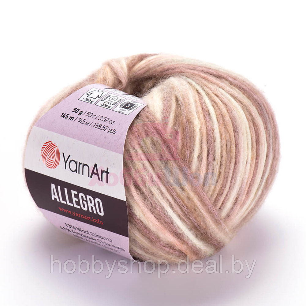 Пряжа для ручного вязания YarnArt Allegro 50 гр цвет 750 - фото 1 - id-p183589134