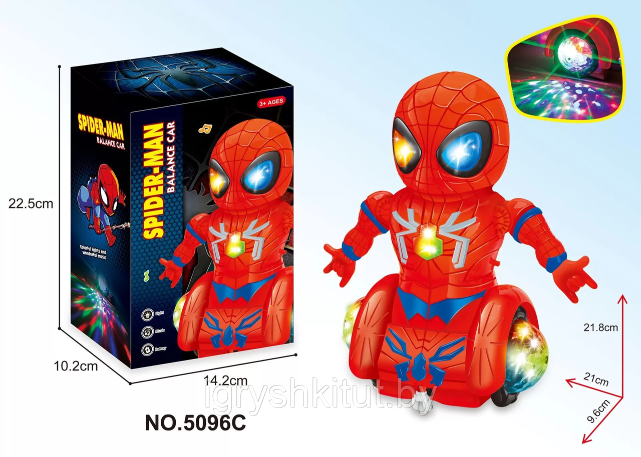 Игрушка Человек паук на гироскутере, свет, звук - фото 1 - id-p205024030