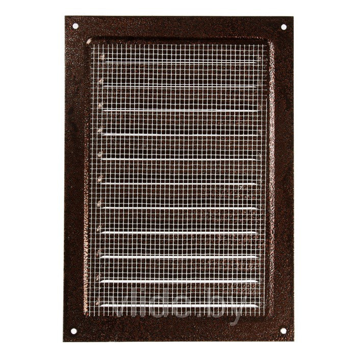Решетка вентиляционная ZEIN Люкс РМ1724М, 170х240 мм, с сеткой, металлическая, медный антик - фото 6 - id-p205025621