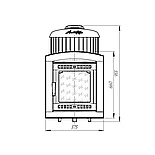 Печь банная «Атмосфера L» с комбинированная сетка-ламель «Окаменевшее дерево», фото 4