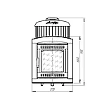 Дровяная печь Prometall Атмосфера L с сеткой для камней из нержавеющей стали, фото 4