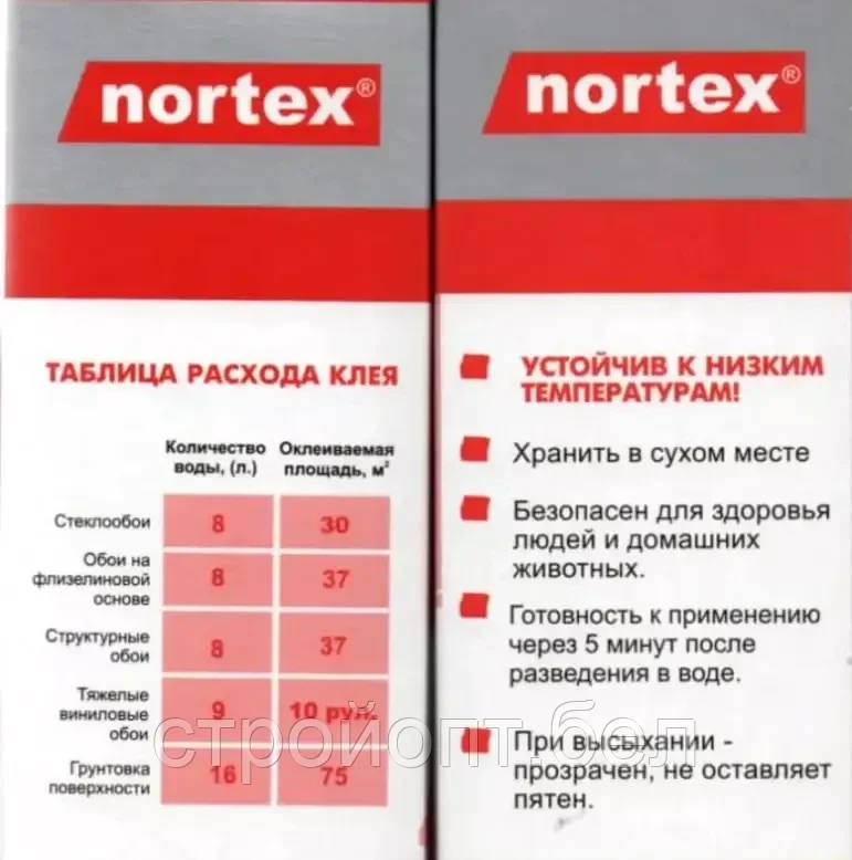 Клей для стеклообоев (стеклохолста) Nortex , 300 гр, РФ - фото 3 - id-p205044853