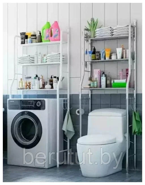 Стеллаж для ванной комнаты Laundry Rack 155х65х25см - фото 5 - id-p205044890