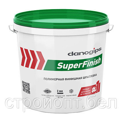 Финишная шпатлевка DANOGIPS SuperFinish, 24 кг, РБ., фото 2