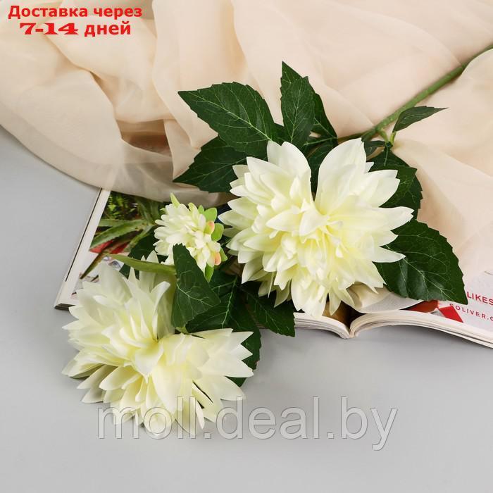 Цветы искусственные "Георгин садовый галант" 11х61 см, белый