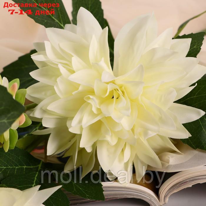 Цветы искусственные "Георгин садовый галант" 11х61 см, белый - фото 2 - id-p205034554