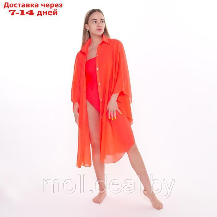 Туника пляжная женская, цвет красный, размер 50 - фото 3 - id-p205034592