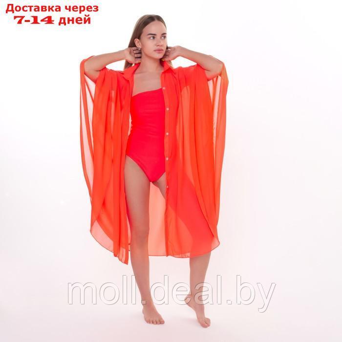 Туника пляжная женская, цвет красный, размер 54 - фото 4 - id-p205034605