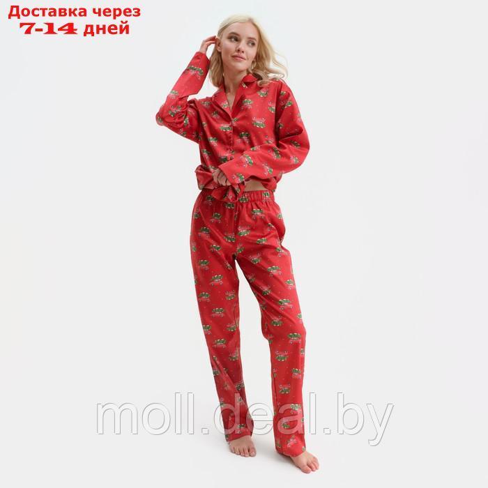 Пижама женская KAFTAN "Машинки", р.40-42, красный - фото 3 - id-p205032246