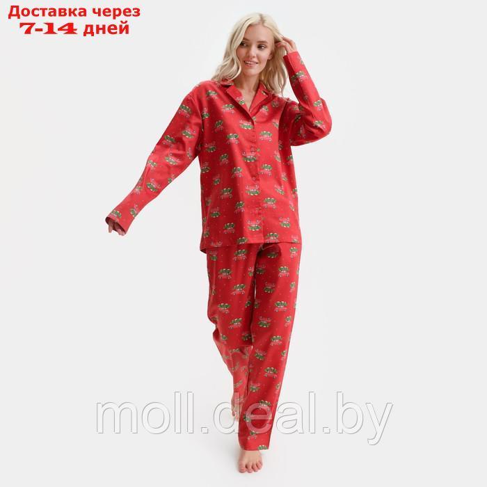 Пижама женская KAFTAN "Машинки", р.40-42, красный - фото 8 - id-p205032246