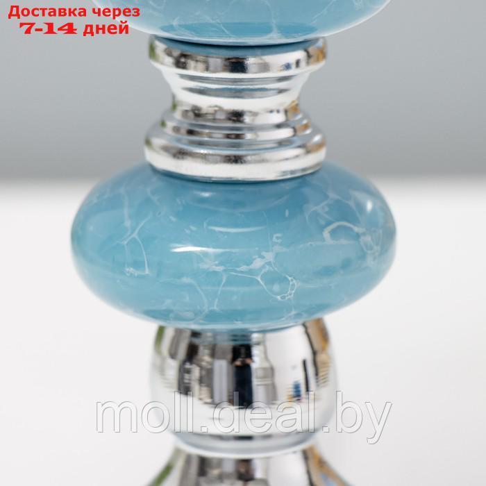 Настольная лампа "Бирюза" 1х40Вт Е27 220В голубой 21х21х39 см - фото 4 - id-p205034699