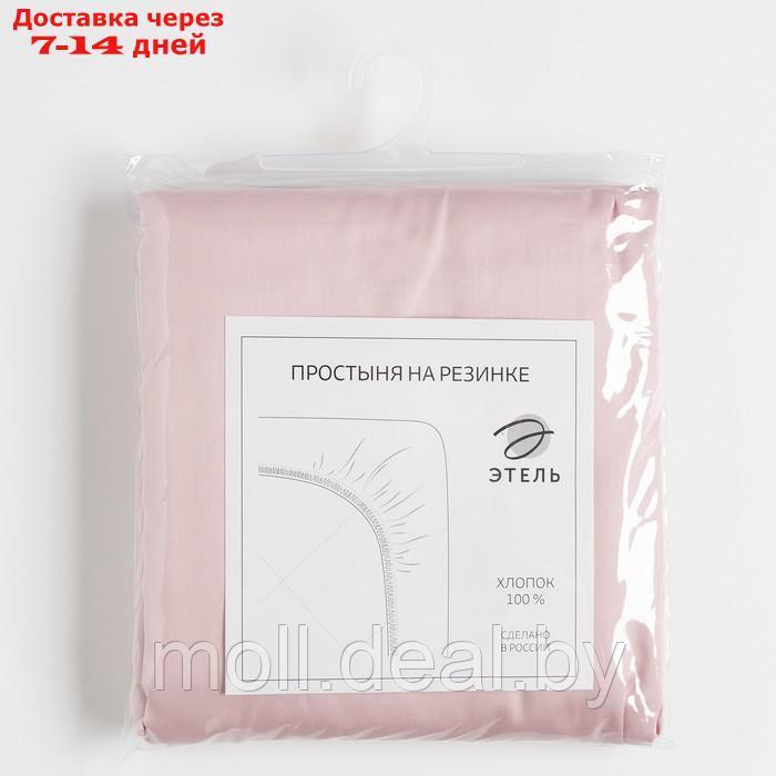 Простыня на резинке Pink rose 160х200х25 см, 100% хлопок, мако-сатин, 114г/м2 - фото 4 - id-p205032486