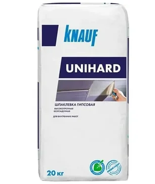 Гипсовая шпатлевка для заделки стыков ГКЛ KNAUF UNIHARD, 20 кг, РФ, фото 2