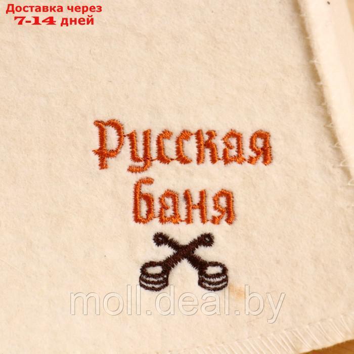 Шапка для бани "Русская баня" 100% шерсть - фото 2 - id-p205033706