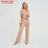 Пижама женская (рубашка, брюки) KAFTAN "Леопард", золотой, р.40-42